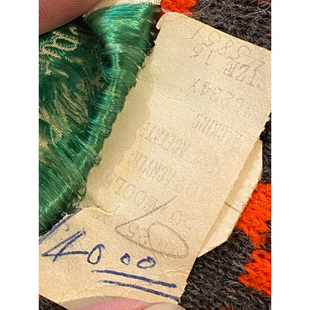 RARE Vintage 1960s Mod orange gray dress with original price tag! Fits 14 - Picture 8 of 9